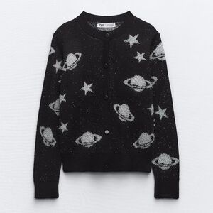New Zara Metallic Knit Cardigan 3991/126